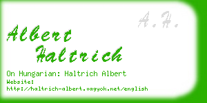 albert haltrich business card